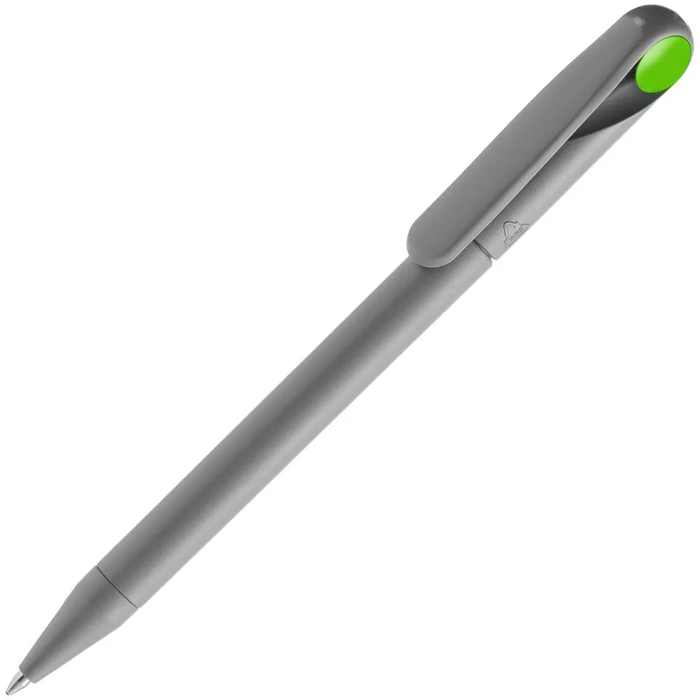 Ручка шариковая Prodir DS1 TMM Dot, серая с ярко-зеленым заказать онлайн с вашим дизайном на заказ в Москве и области