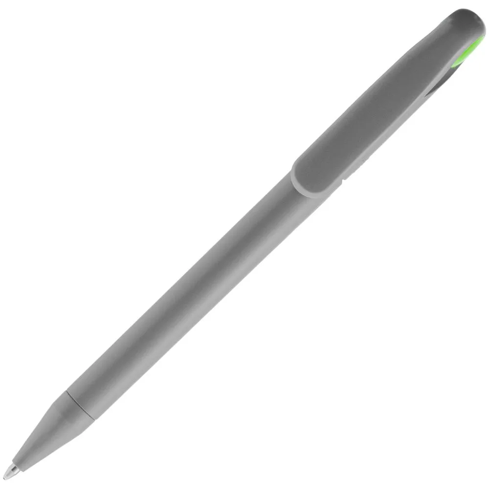 Ручка шариковая Prodir DS1 TMM Dot, серая с ярко-зеленым заказать онлайн с вашим дизайном на заказ в Москве и области