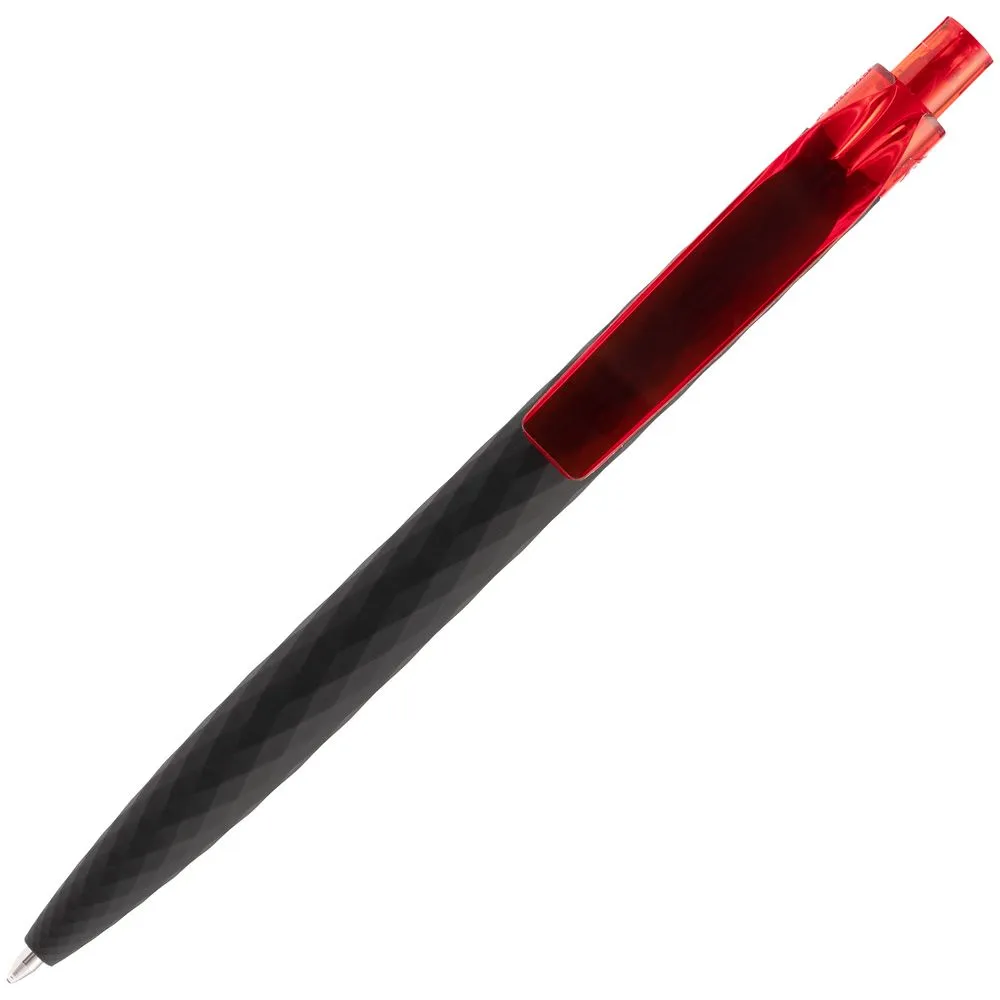 Ручка шариковая Prodir QS01 PRT-T Soft Touch, черная с красным заказать онлайн с вашим дизайном на заказ в Москве и области