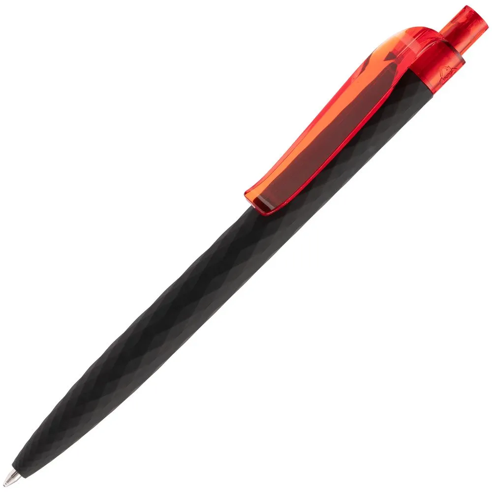 Ручка шариковая Prodir QS01 PRT-T Soft Touch, черная с красным заказать онлайн с вашим дизайном на заказ в Москве и области