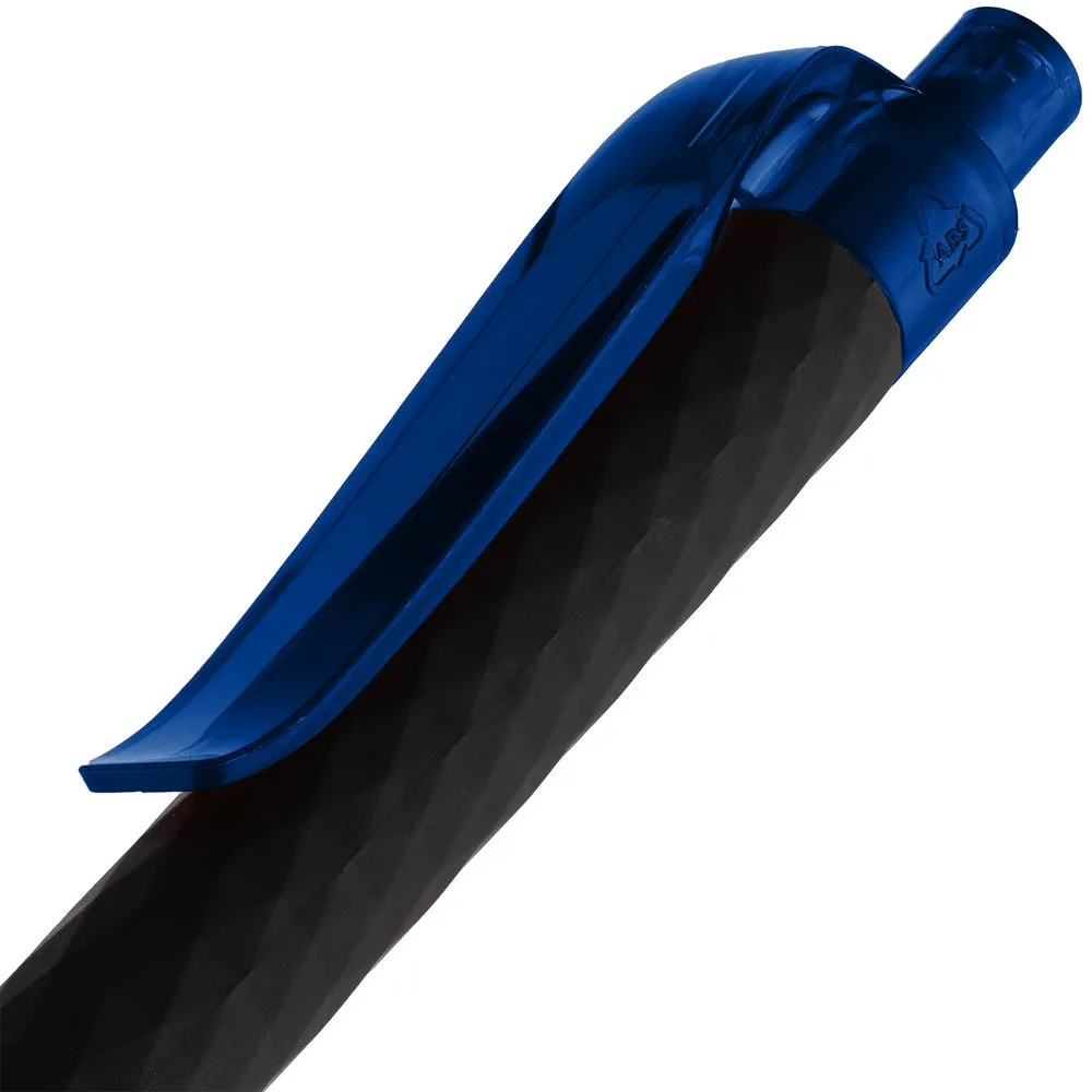 Ручка шариковая Prodir QS01 PRT-T Soft Touch, черная с синим заказать онлайн с вашим дизайном на заказ в Москве и области