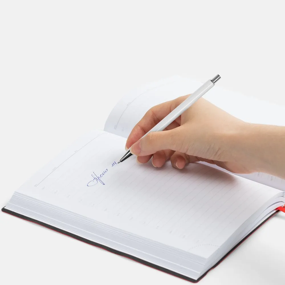 Ручка шариковая Slim Beam, белая заказать онлайн с вашим дизайном на заказ в Москве и области