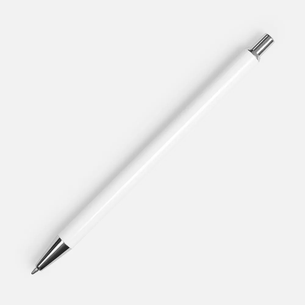 Ручка шариковая Slim Beam, белая заказать онлайн с вашим дизайном на заказ в Москве и области