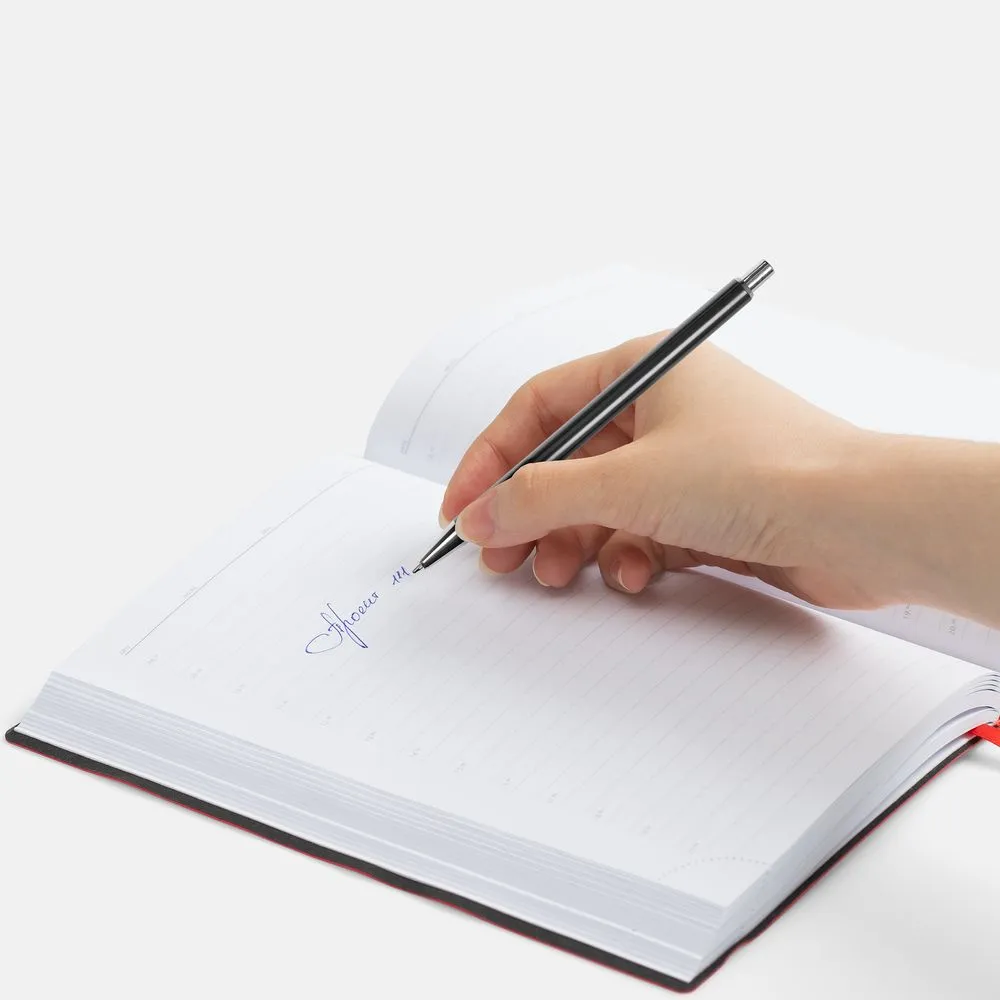 Ручка шариковая Slim Beam, черная заказать онлайн с вашим дизайном на заказ в Москве и области
