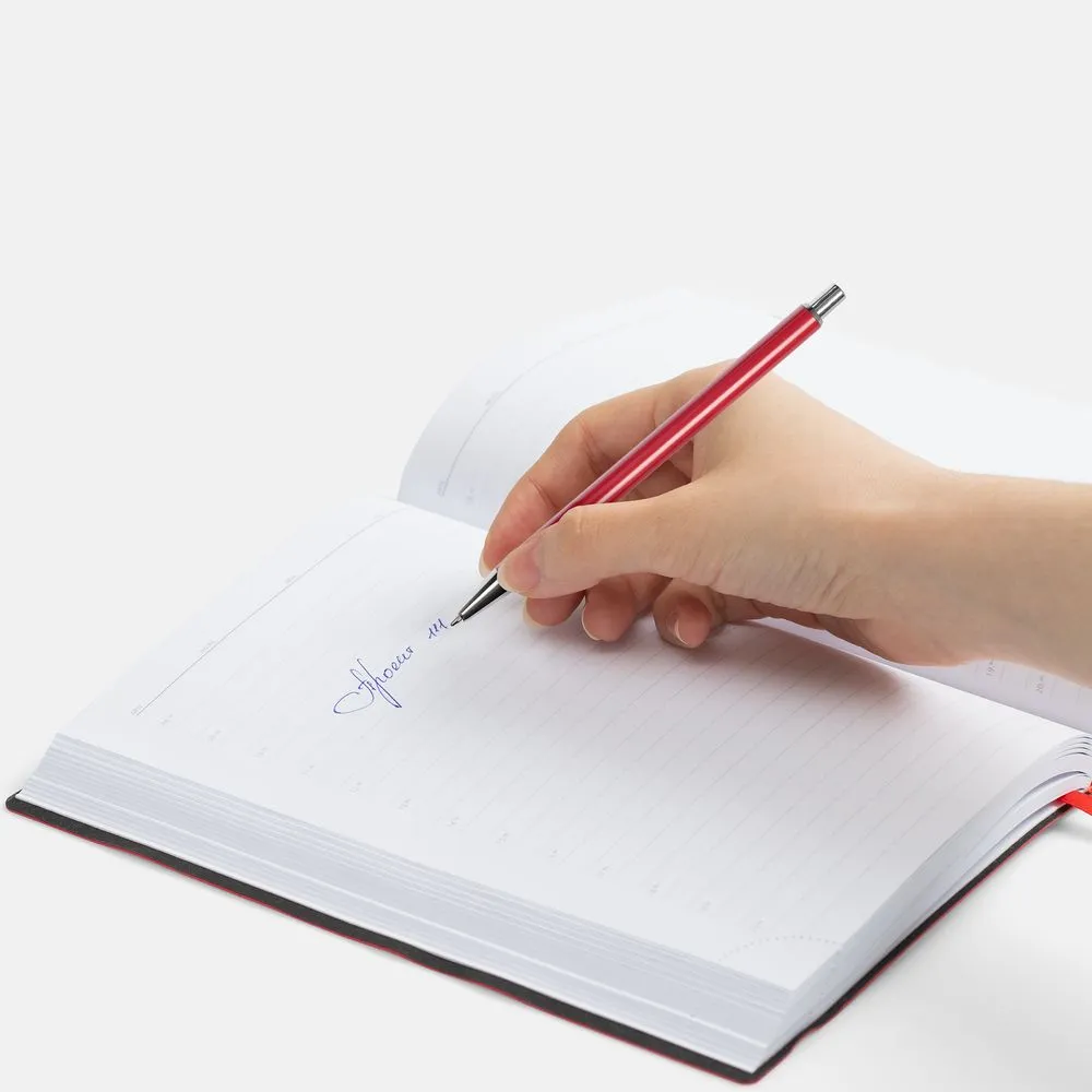Ручка шариковая Slim Beam, красная заказать онлайн с вашим дизайном на заказ в Москве и области