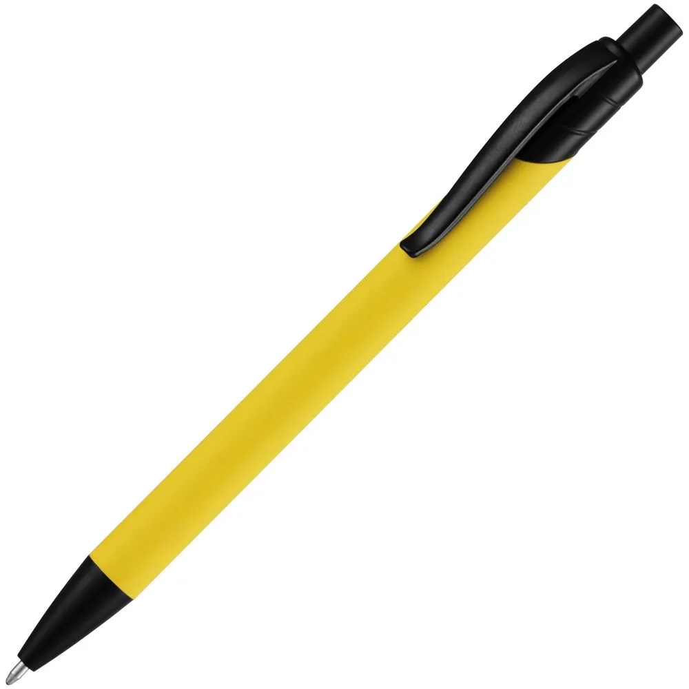 Ручка шариковая Undertone Black Soft Touch, желтая заказать онлайн с вашим дизайном на заказ в Москве и области