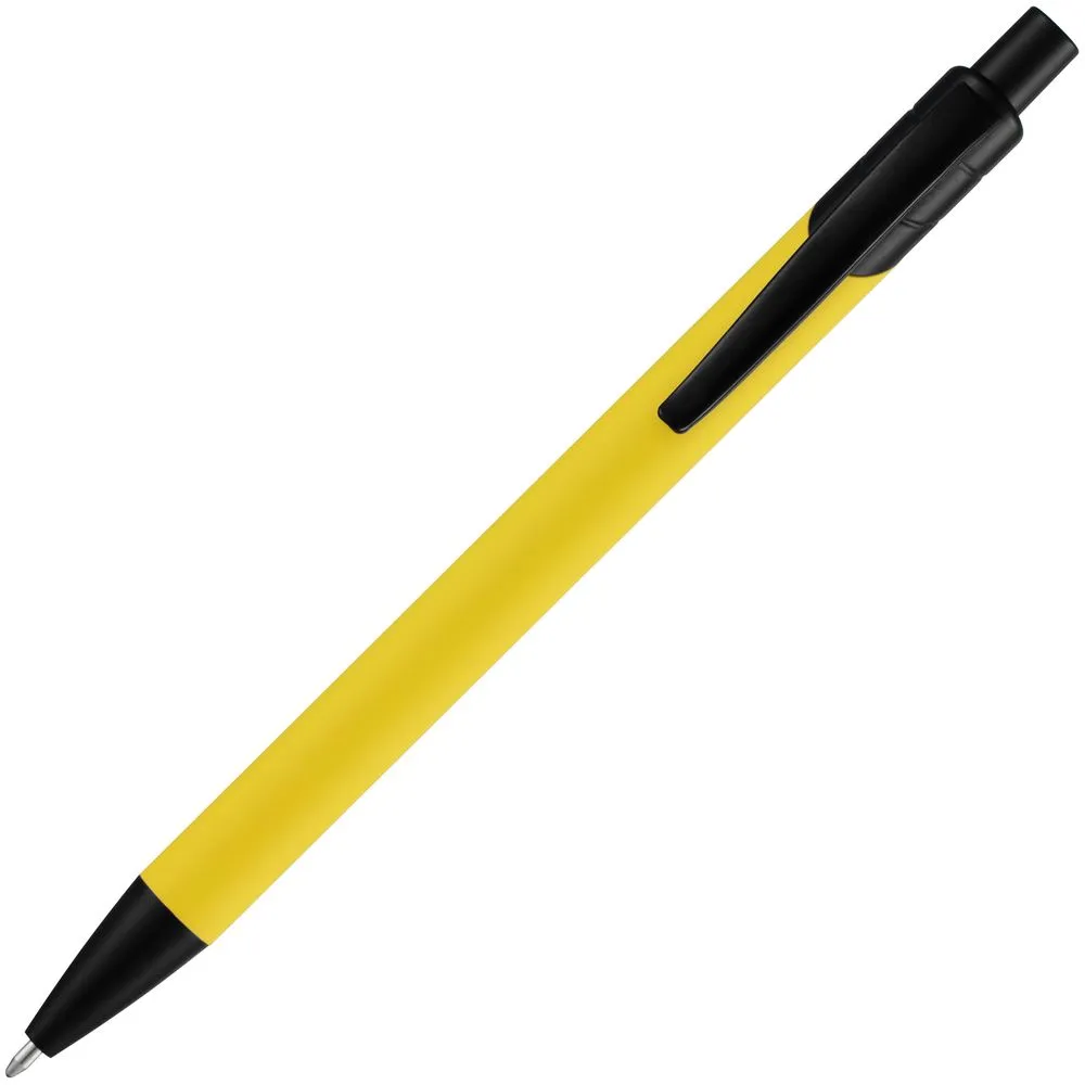 Ручка шариковая Undertone Black Soft Touch, желтая заказать онлайн с вашим дизайном на заказ в Москве и области