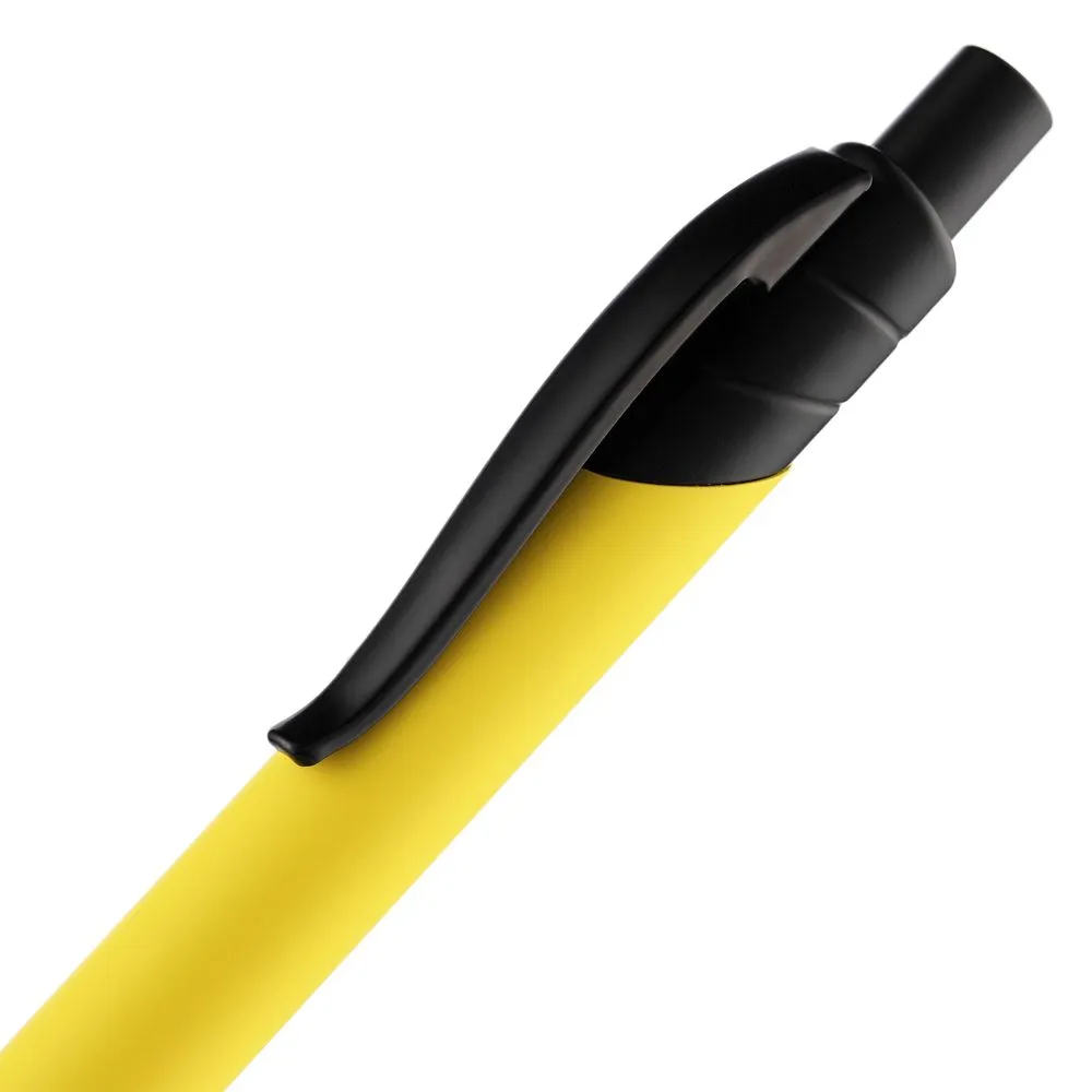 Ручка шариковая Undertone Black Soft Touch, желтая заказать онлайн с вашим дизайном на заказ в Москве и области