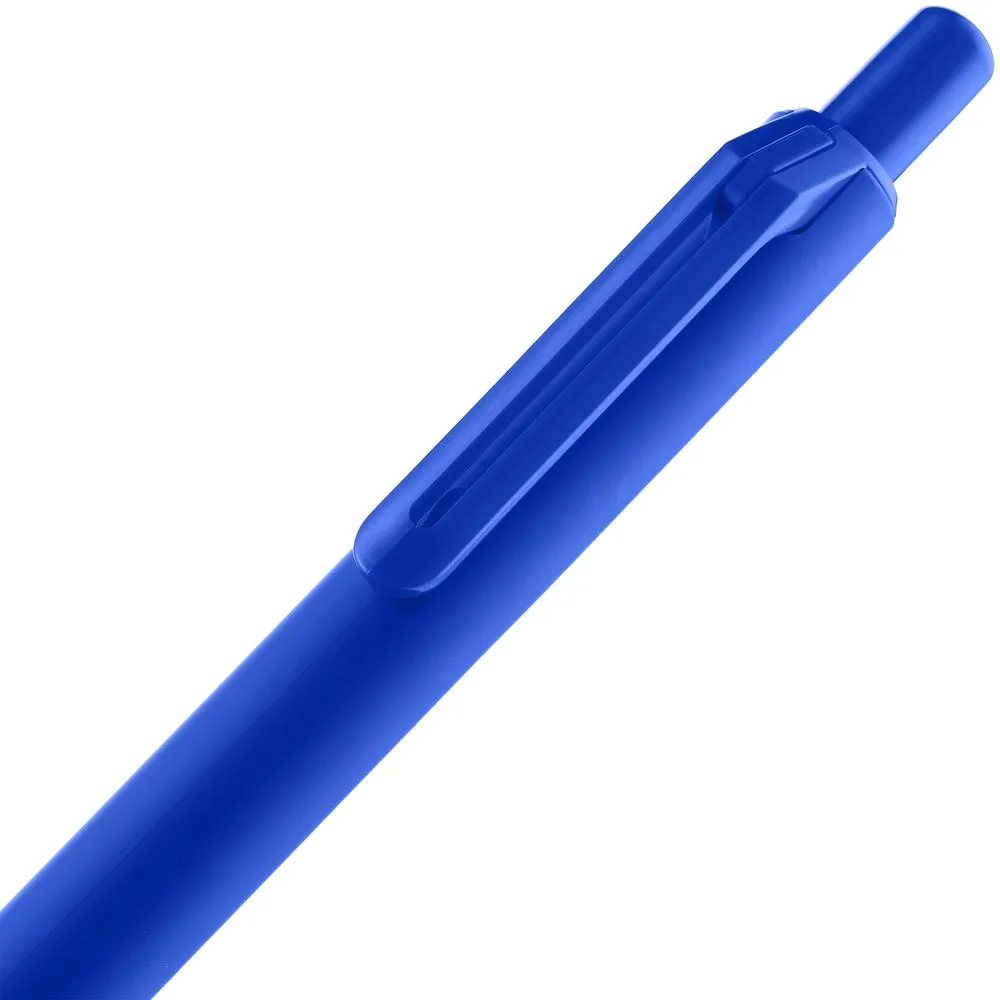 Ручка шариковая Cursive Soft Touch, синяя заказать онлайн с вашим дизайном на заказ в Москве и области