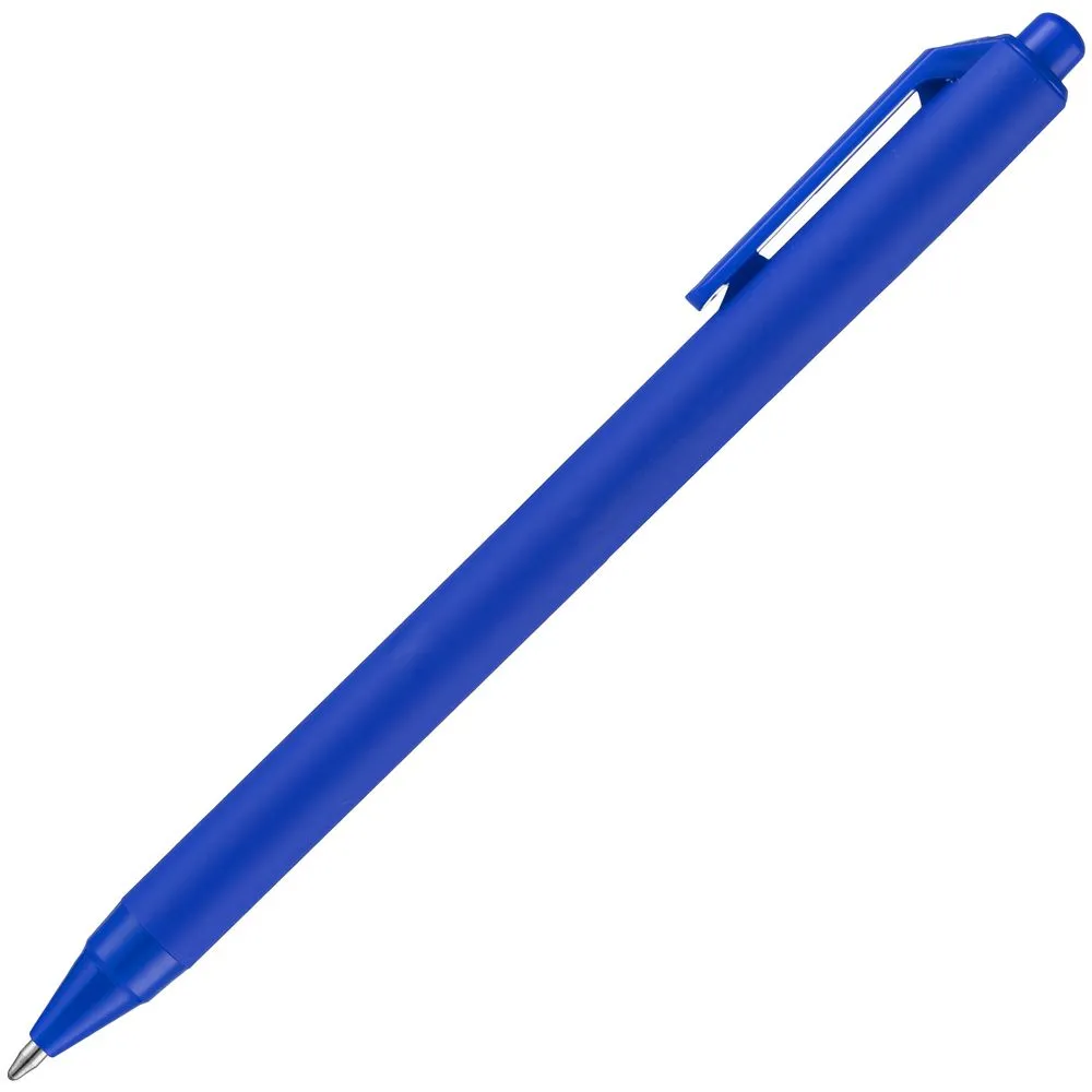 Ручка шариковая Cursive Soft Touch, синяя заказать онлайн с вашим дизайном на заказ в Москве и области