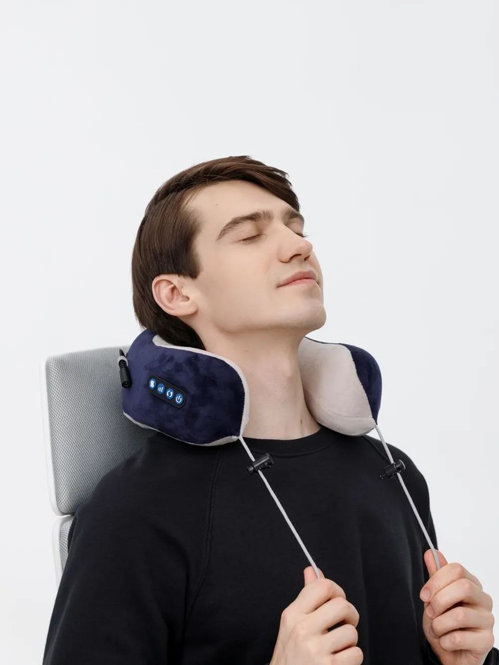 Дорожная подушка-массажер inRelax, синяя заказать онлайн с вашим дизайном на заказ в Москве и области