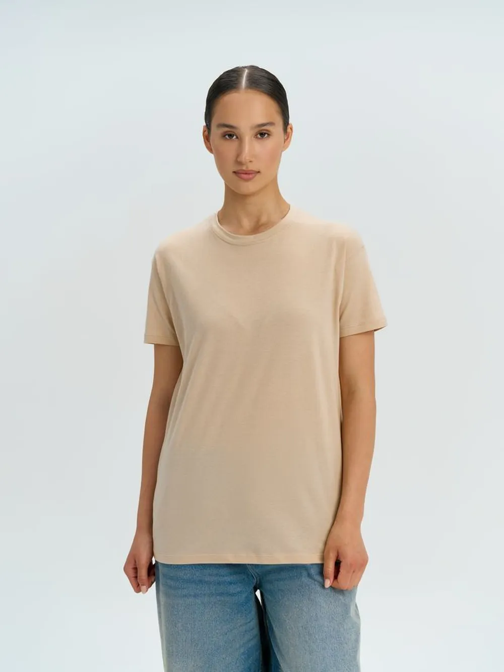 Футболка Regent 150 бежевая (песок), размер XS заказать онлайн с вашим дизайном на заказ в Москве и области