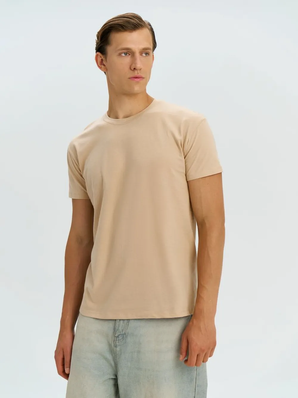 Футболка Regent 150 бежевая (песок), размер XS заказать онлайн с вашим дизайном на заказ в Москве и области