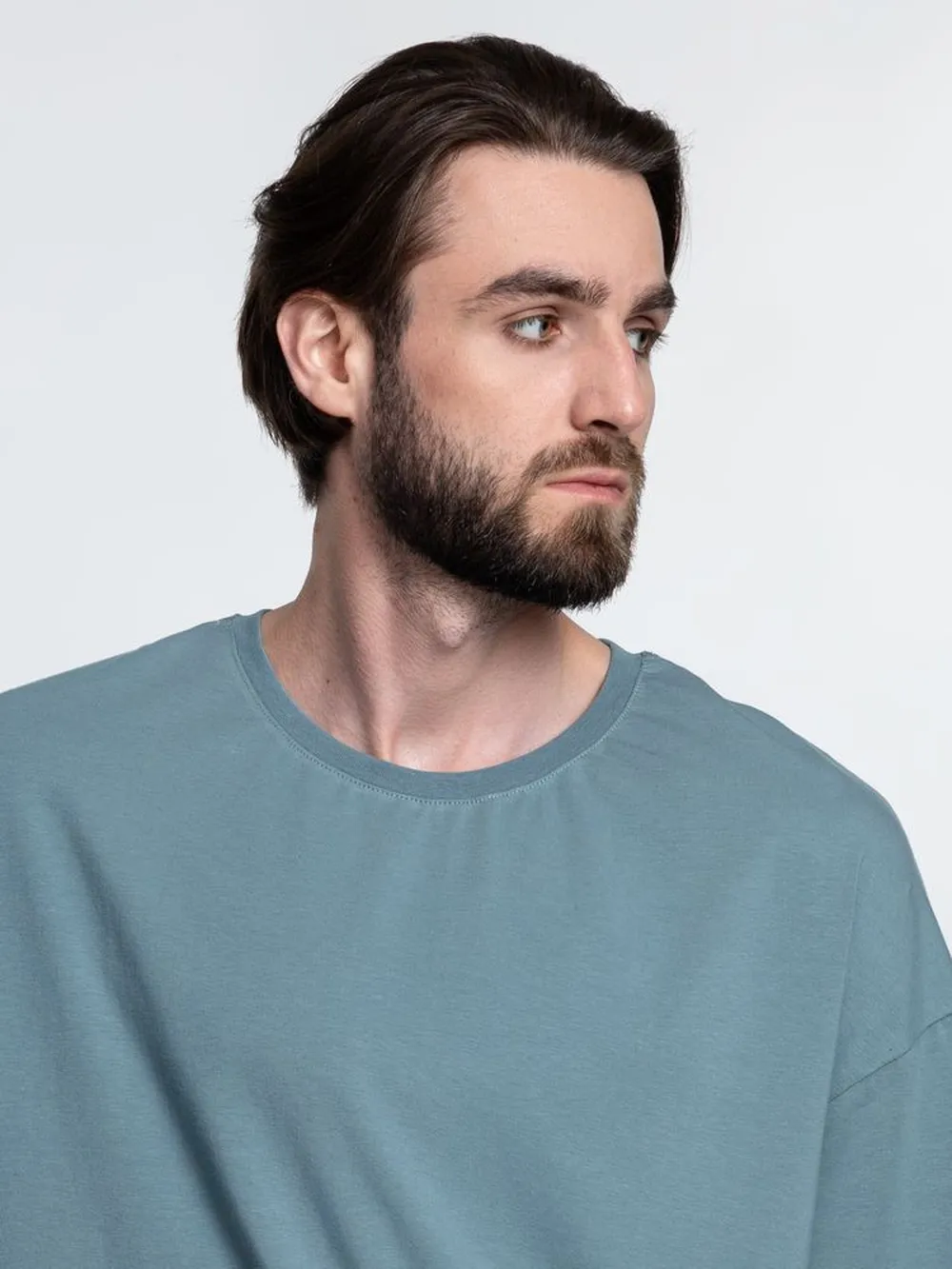 Футболка унисекс оверсайз Crosstown, серо-зеленая, размер M заказать онлайн с вашим дизайном на заказ в Москве и области