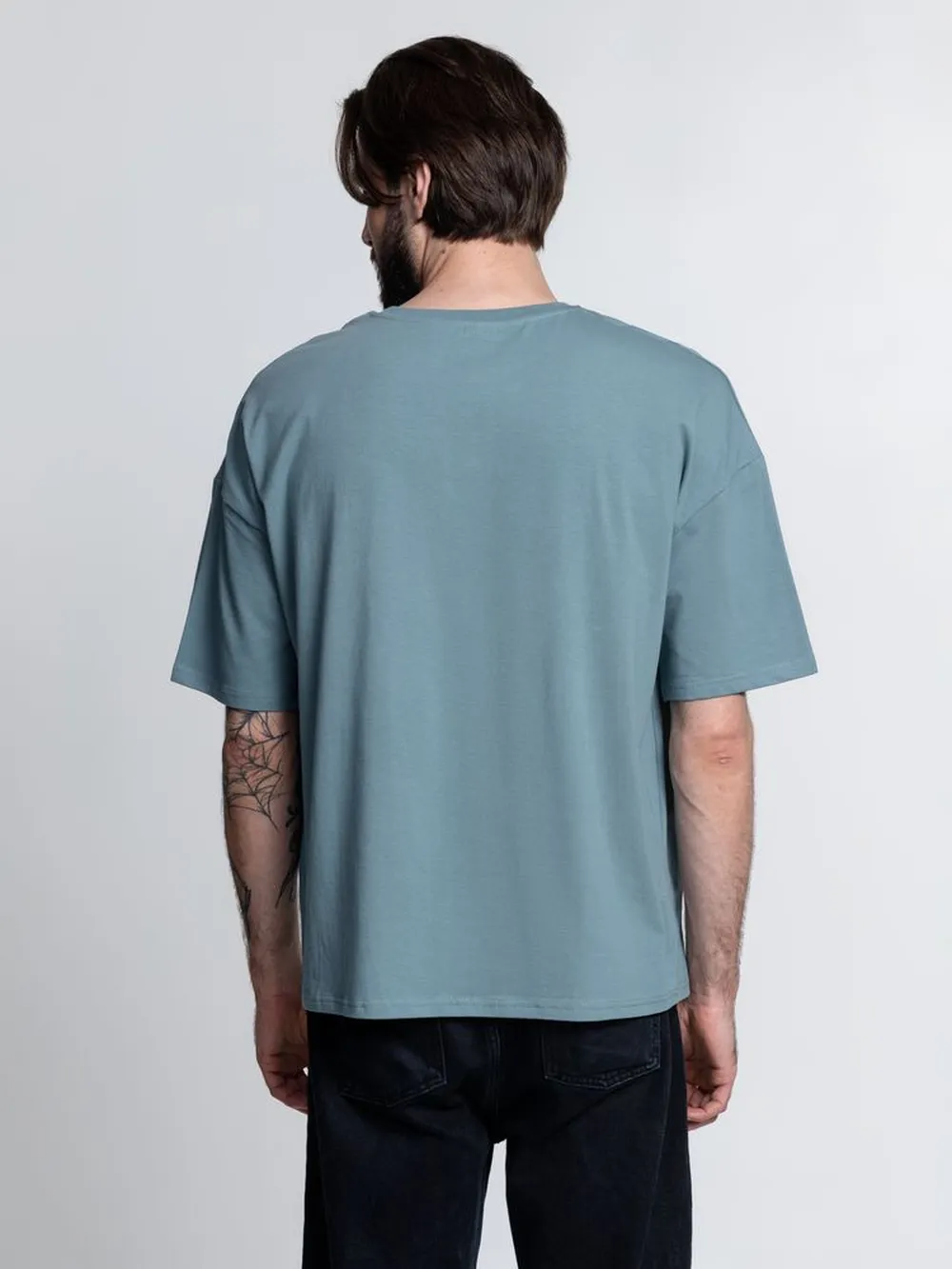 Футболка унисекс оверсайз Crosstown, серо-зеленая, размер M заказать онлайн с вашим дизайном на заказ в Москве и области