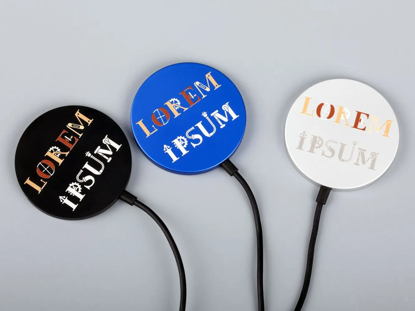 Магнитное зарядное устройство Cooper Rond, 15 Вт, синее заказать онлайн с вашим дизайном на заказ в Москве и области