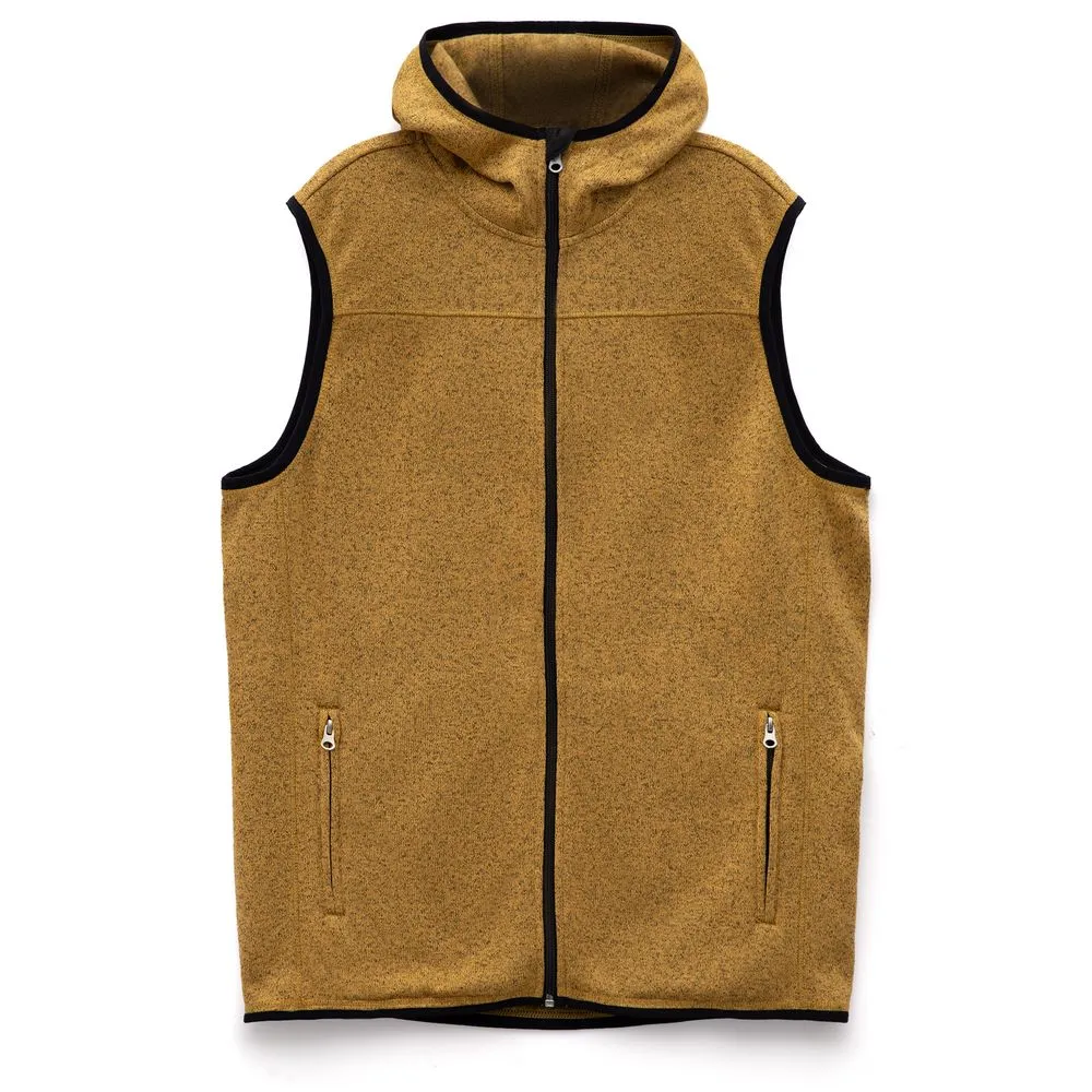 Жилет с капюшоном унисекс Gotland, горчичный, размер XL заказать онлайн с вашим дизайном на заказ в Москве и области