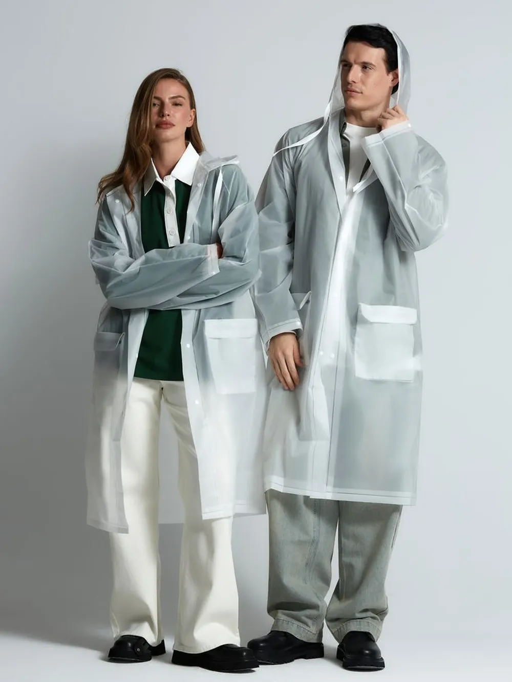 Дождевик RainDrop, белый, размер 3XL/4XL заказать онлайн с вашим дизайном на заказ в Москве и области