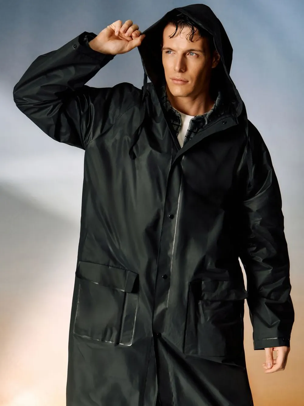 Дождевик RainDrop, черный, размер 3XL/4XL заказать онлайн с вашим дизайном на заказ в Москве и области