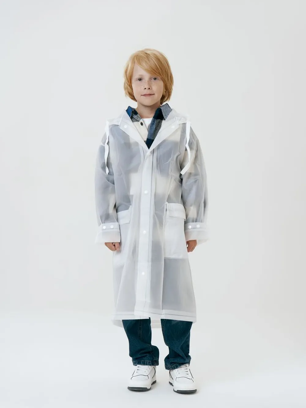 Дождевик детский RainDrop Kids, белый, 12 лет (рост 142-152) заказать онлайн с вашим дизайном на заказ в Москве и области