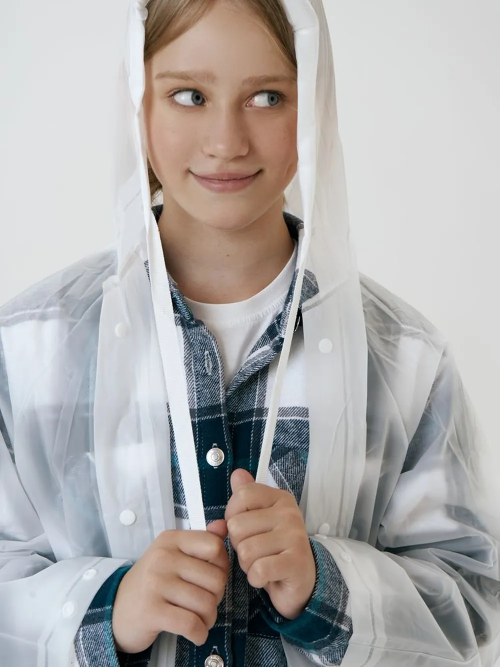 Дождевик детский RainDrop Kids, белый, 12 лет (рост 142-152) заказать онлайн с вашим дизайном на заказ в Москве и области