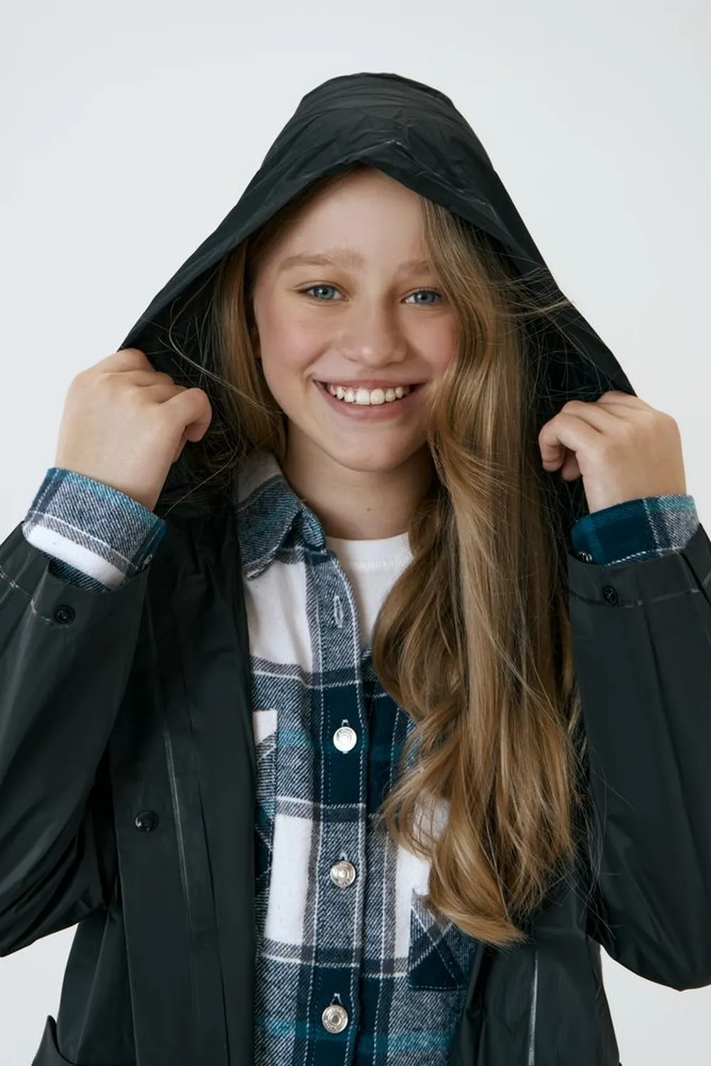 Дождевик детский RainDrop Kids, черный, 10 лет (рост 130-140) заказать онлайн с вашим дизайном на заказ в Москве и области