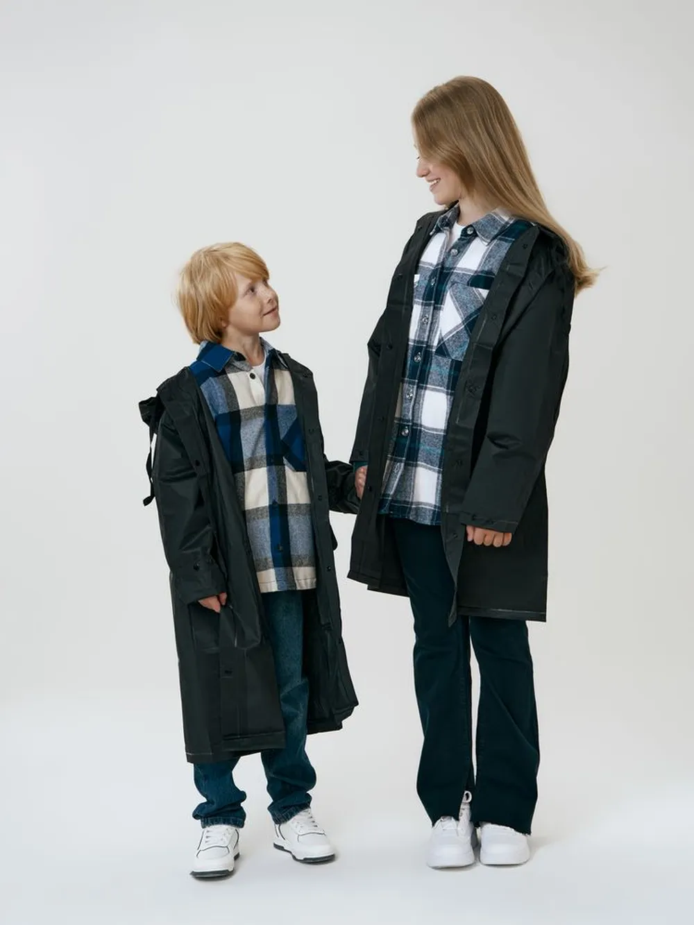 Дождевик детский RainDrop Kids, черный, 10 лет (рост 130-140) заказать онлайн с вашим дизайном на заказ в Москве и области