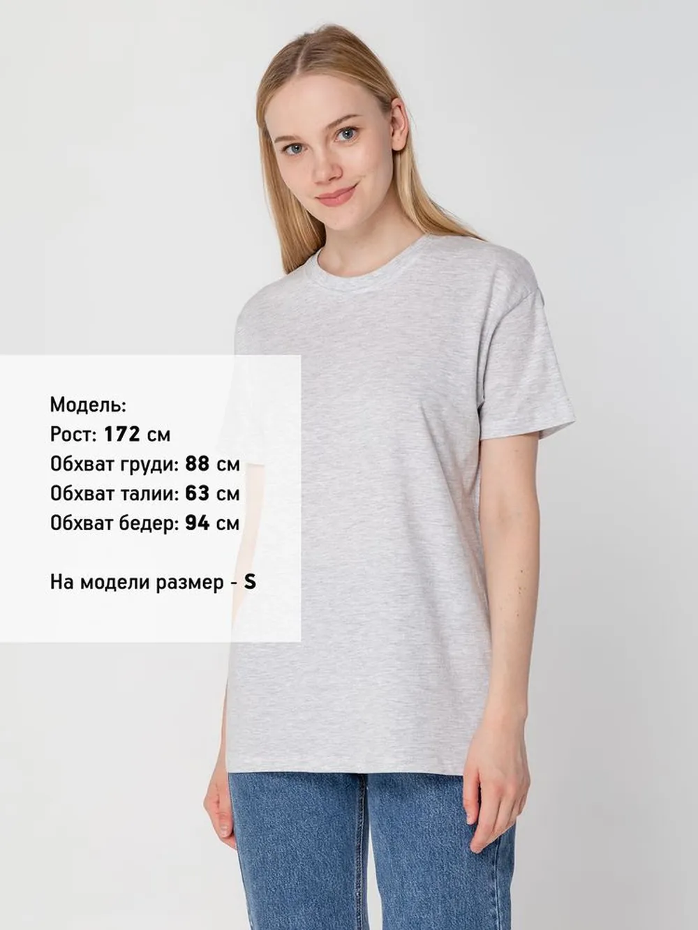 Футболка Regent 150 светло-серый меланж, размер XXL заказать онлайн с вашим дизайном на заказ в Москве и области