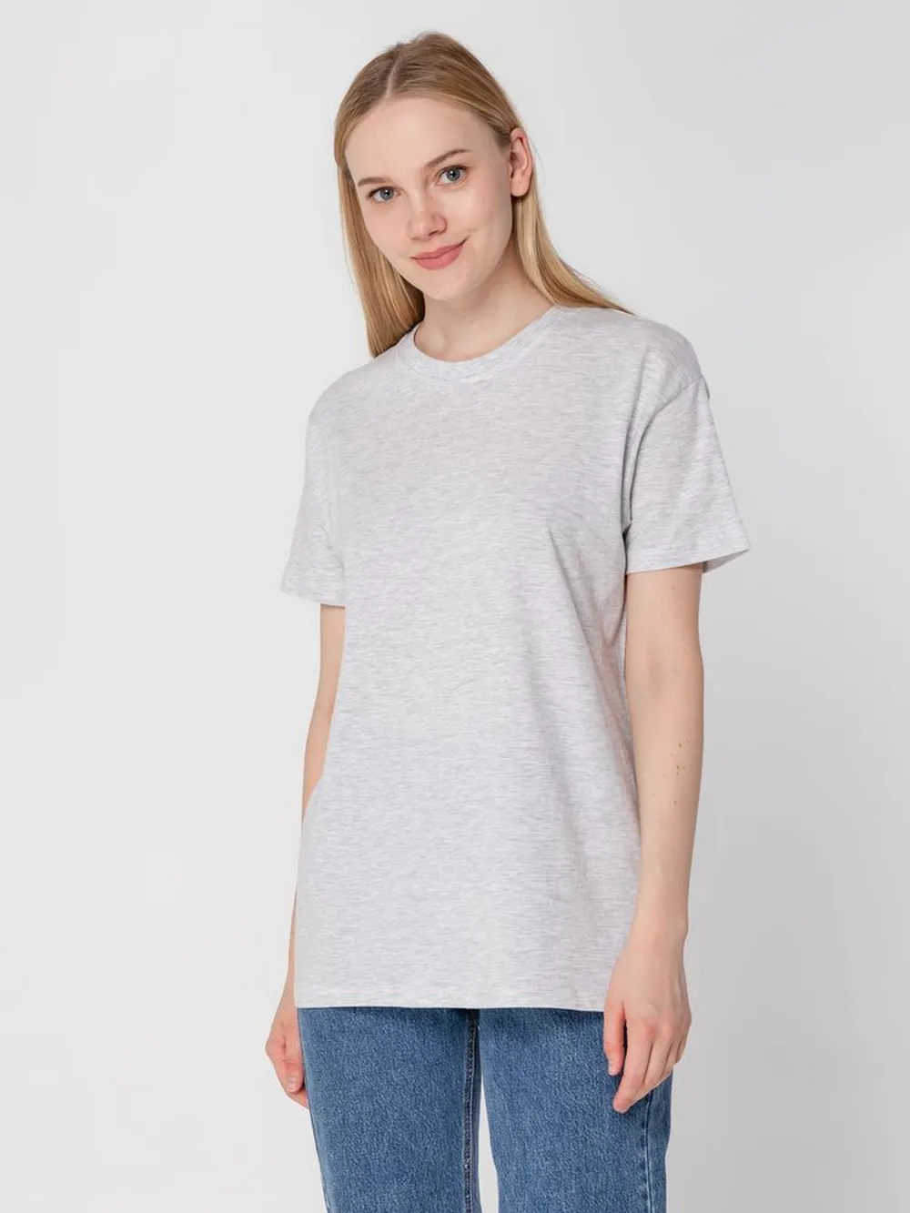 Футболка Regent 150 светло-серый меланж, размер XXL заказать онлайн с вашим дизайном на заказ в Москве и области