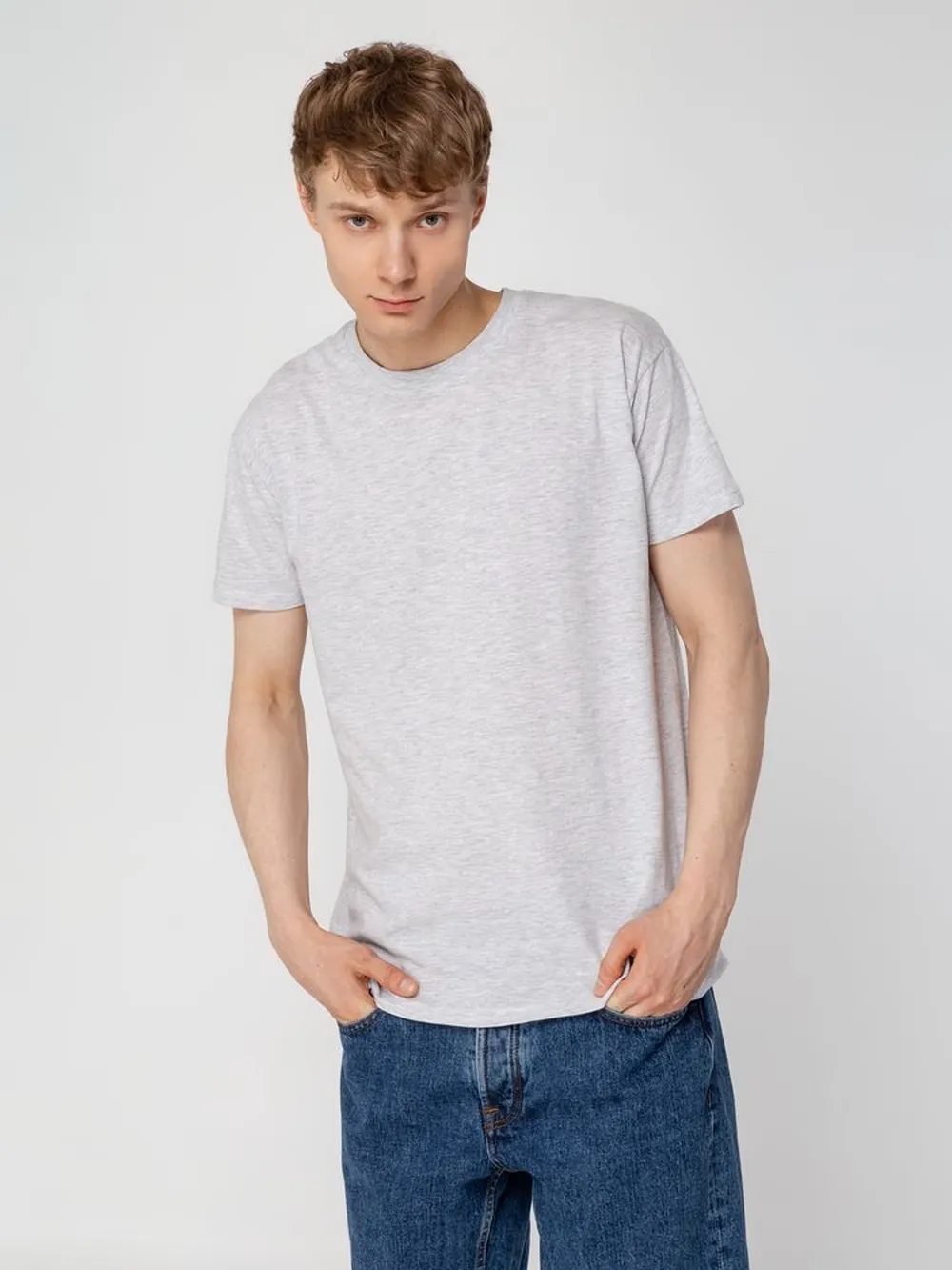 Футболка Regent 150 светло-серый меланж, размер XXL заказать онлайн с вашим дизайном на заказ в Москве и области