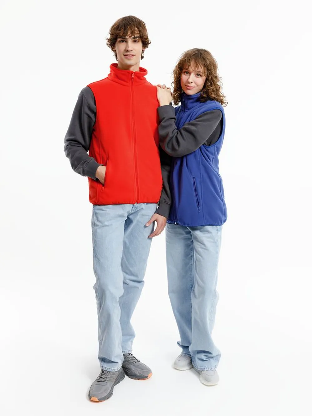 Жилет флисовый унисекс Nesse, красный, размер XL/XXL заказать онлайн с вашим дизайном на заказ в Москве и области