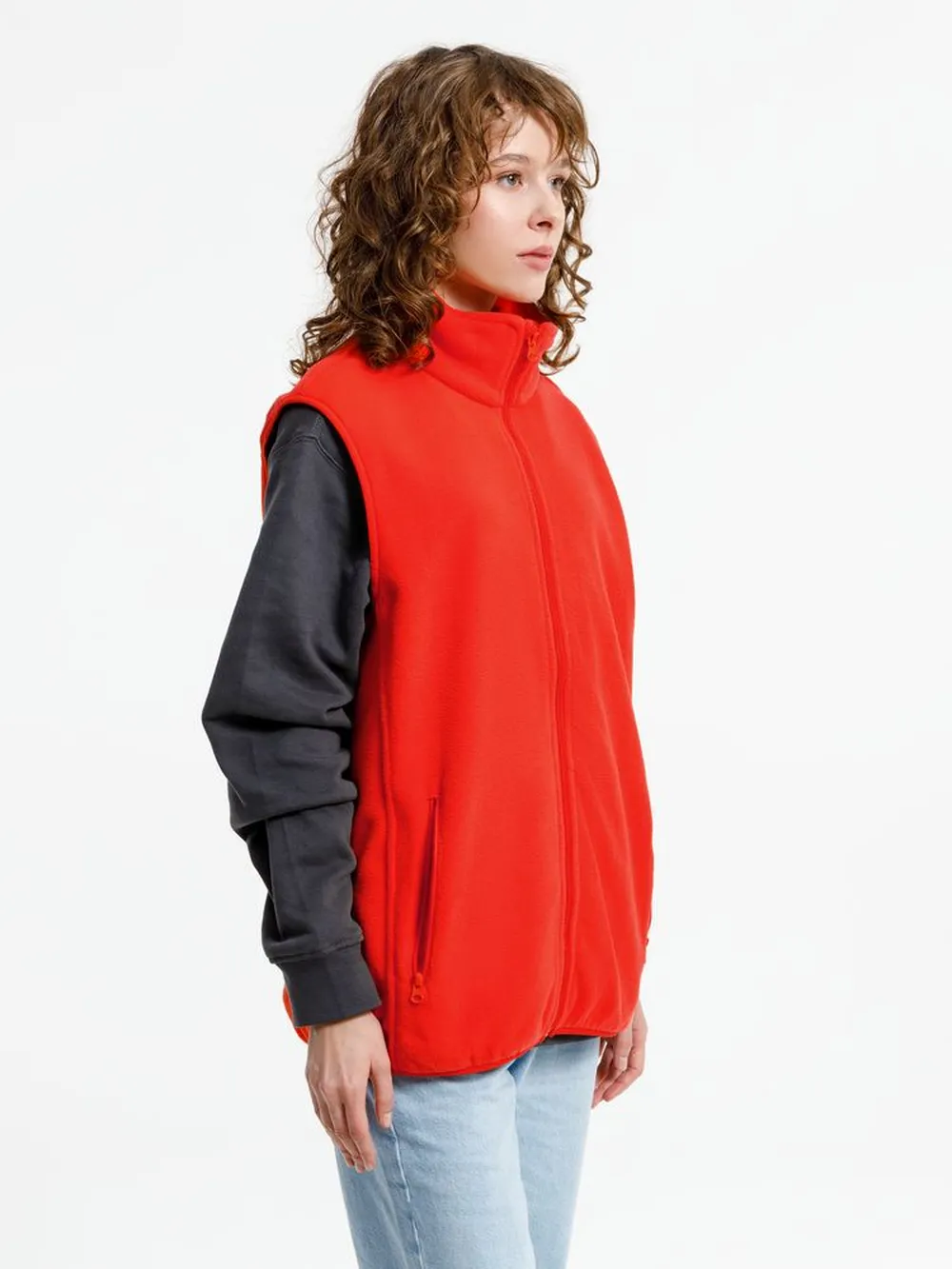 Жилет флисовый унисекс Nesse, красный, размер XL/XXL заказать онлайн с вашим дизайном на заказ в Москве и области