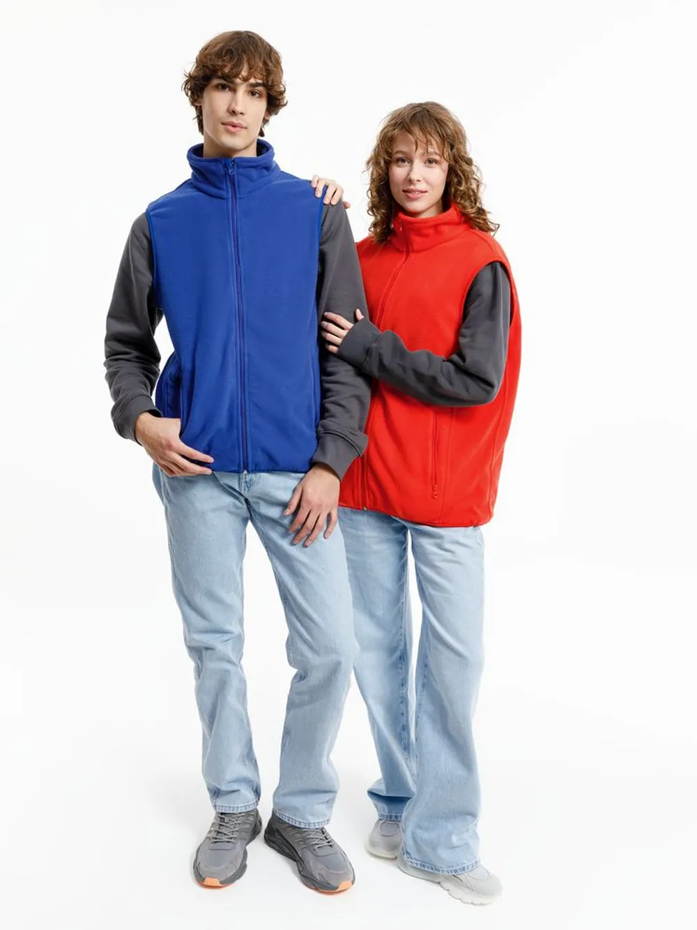 Жилет флисовый унисекс Nesse, красный, размер XL/XXL заказать онлайн с вашим дизайном на заказ в Москве и области