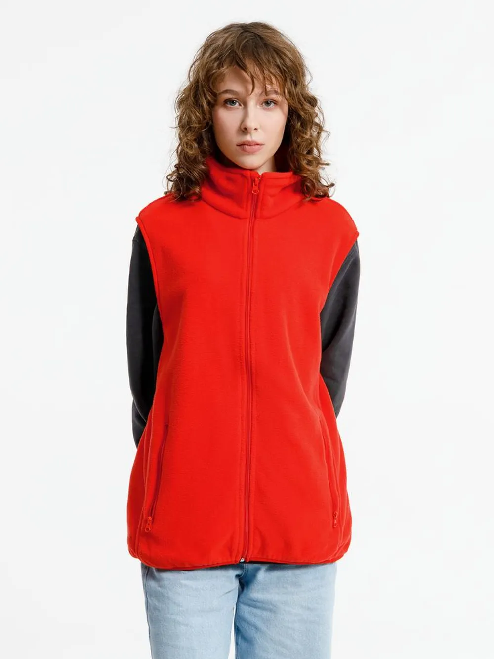 Жилет флисовый унисекс Nesse, красный, размер XL/XXL заказать онлайн с вашим дизайном на заказ в Москве и области