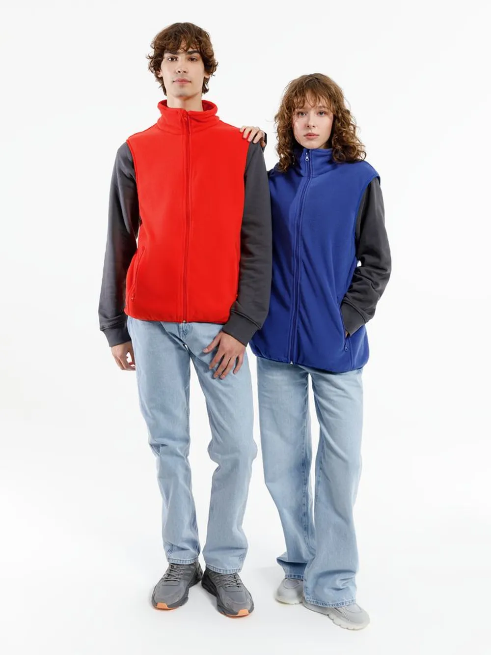 Жилет флисовый унисекс Nesse, красный, размер XL/XXL заказать онлайн с вашим дизайном на заказ в Москве и области