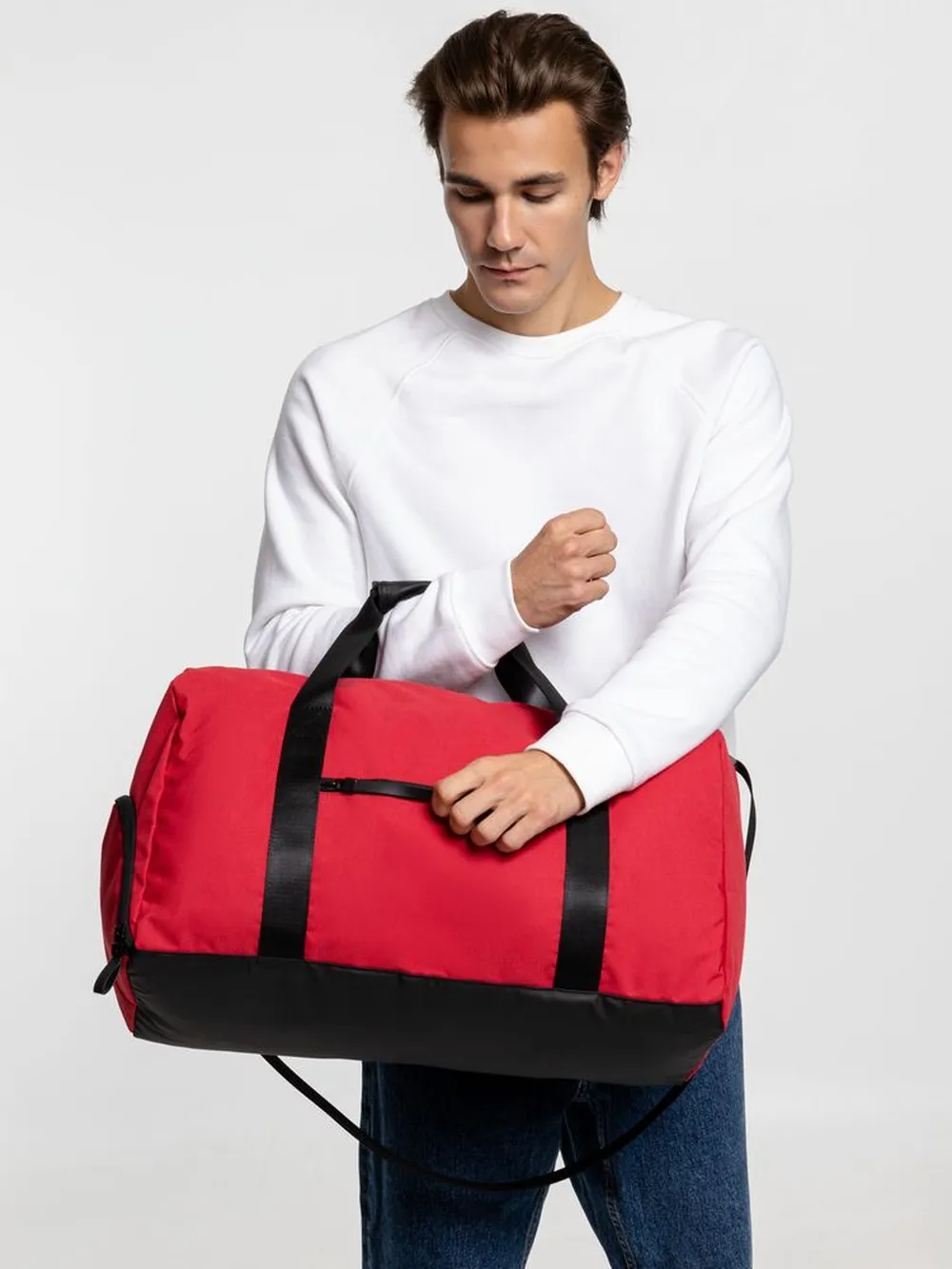 Сумка дорожная urbanPulse, красная заказать онлайн с вашим дизайном на заказ в Москве и области