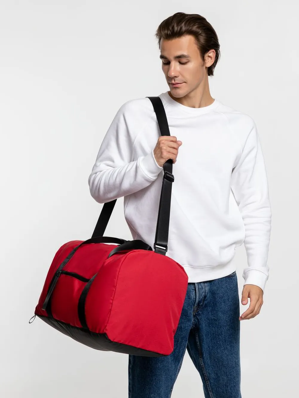 Сумка дорожная urbanPulse, красная заказать онлайн с вашим дизайном на заказ в Москве и области