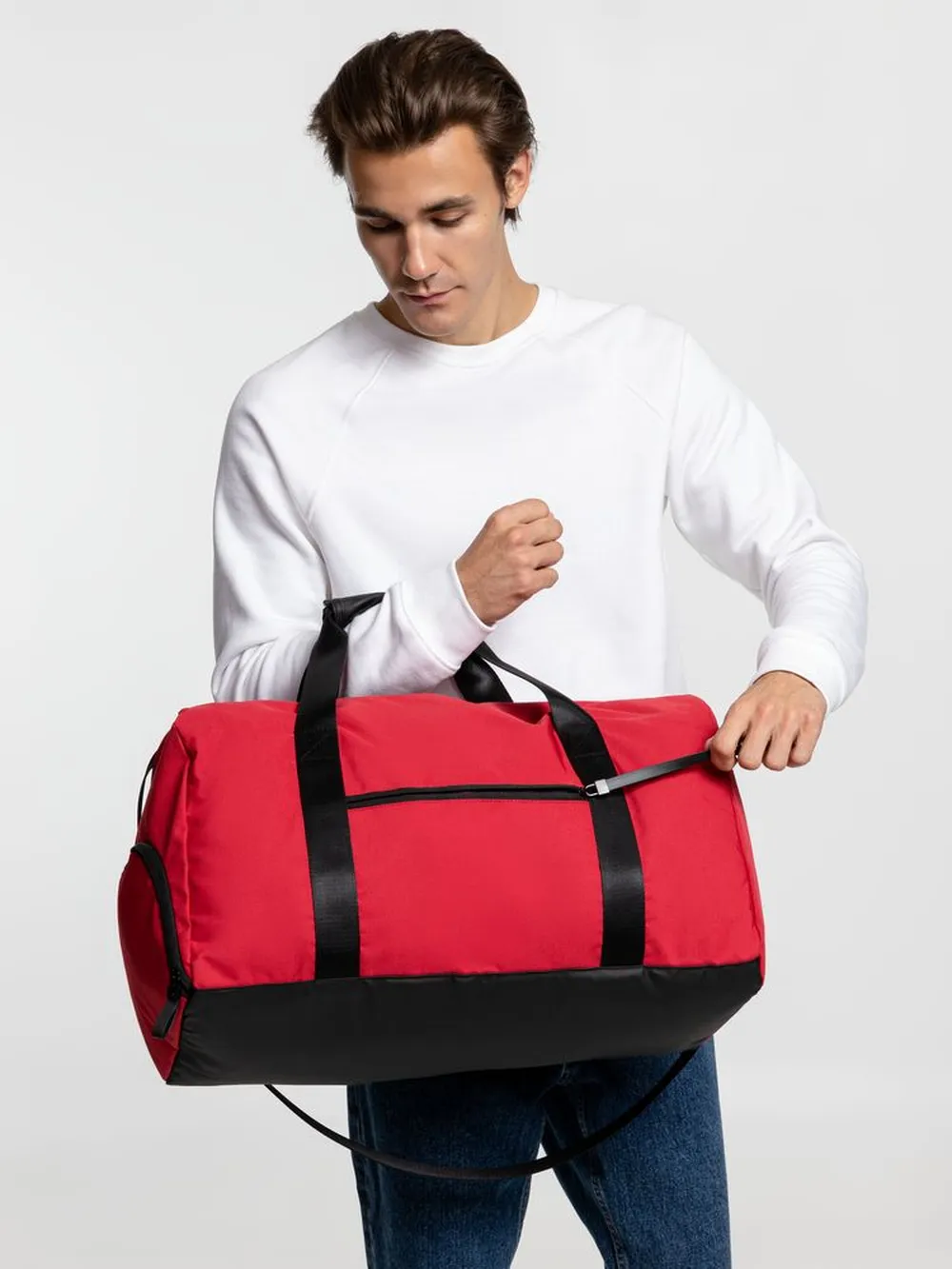 Сумка дорожная urbanPulse, красная заказать онлайн с вашим дизайном на заказ в Москве и области