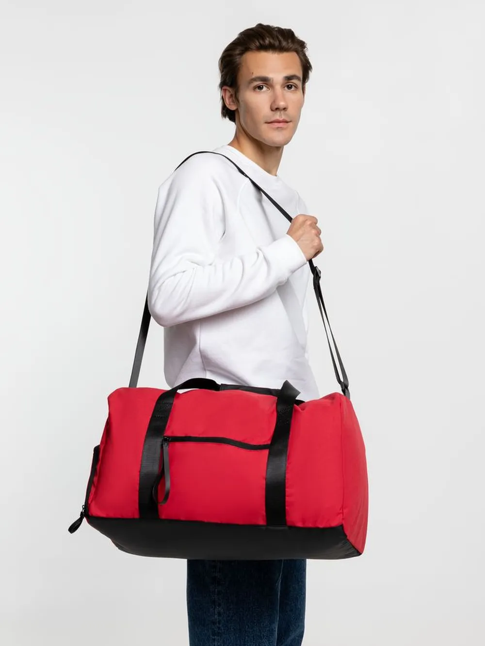 Сумка дорожная urbanPulse, красная заказать онлайн с вашим дизайном на заказ в Москве и области