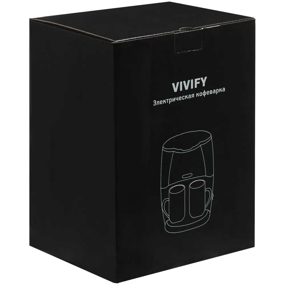 Электрическая кофеварка Vivify, черная заказать онлайн с вашим дизайном на заказ в Москве и области