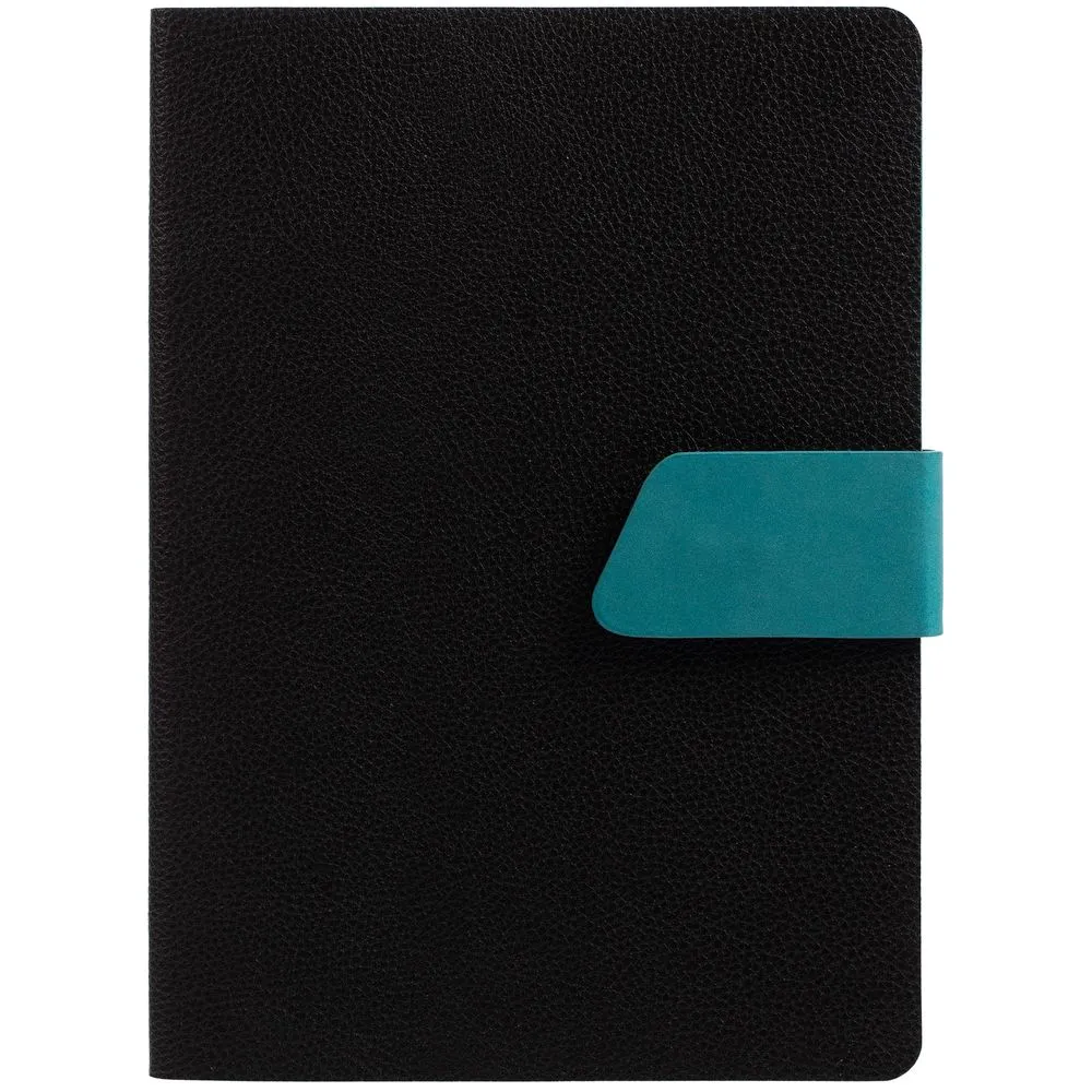 Ежедневник Boom, недатированный, черный с бирюзовым заказать онлайн с вашим дизайном на заказ в Москве и области