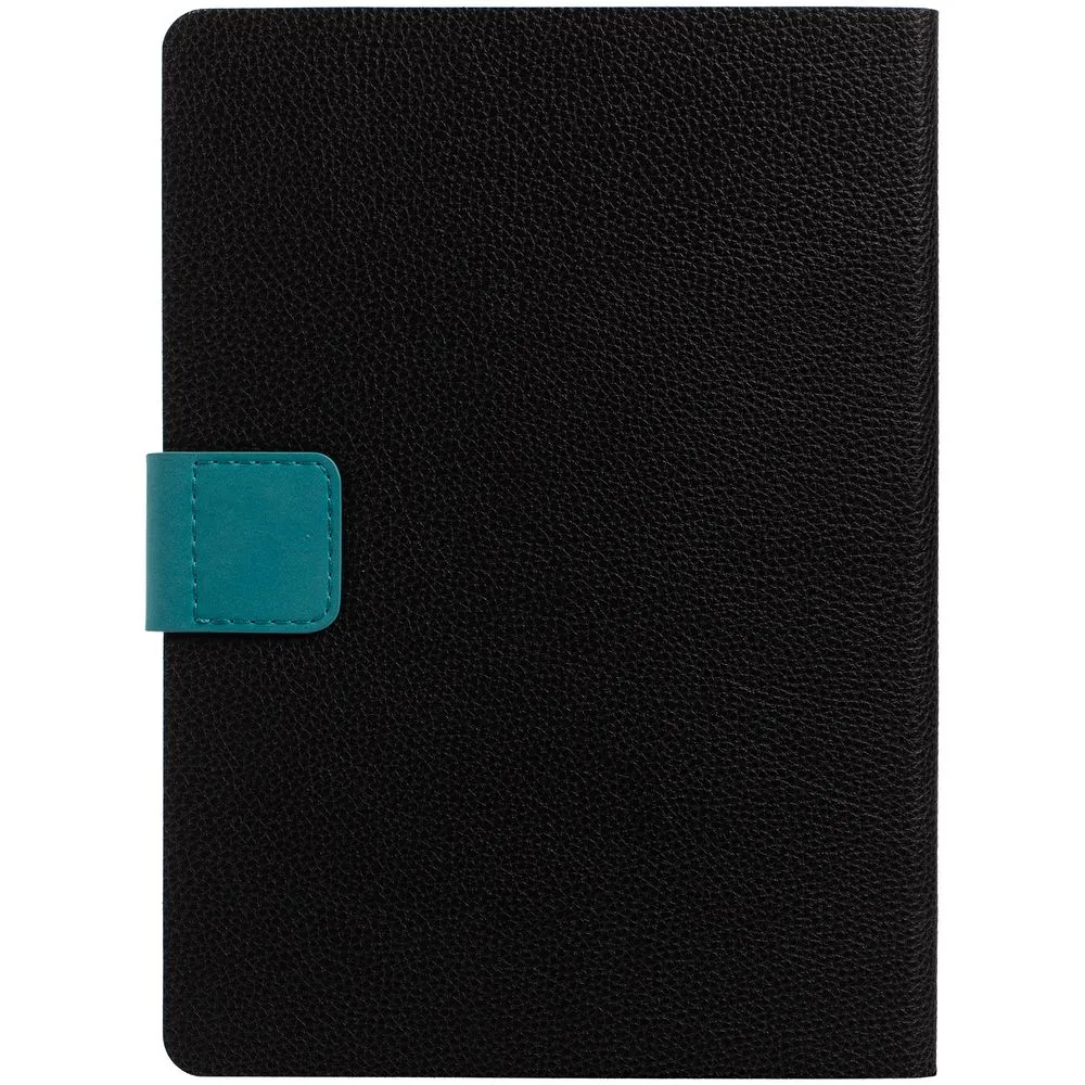 Ежедневник Boom, недатированный, черный с бирюзовым заказать онлайн с вашим дизайном на заказ в Москве и области