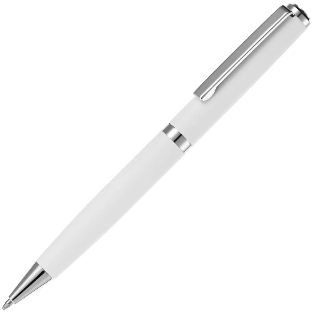 Ручка шариковая Inkish Chrome, белая заказать онлайн с вашим дизайном на заказ в Москве и области