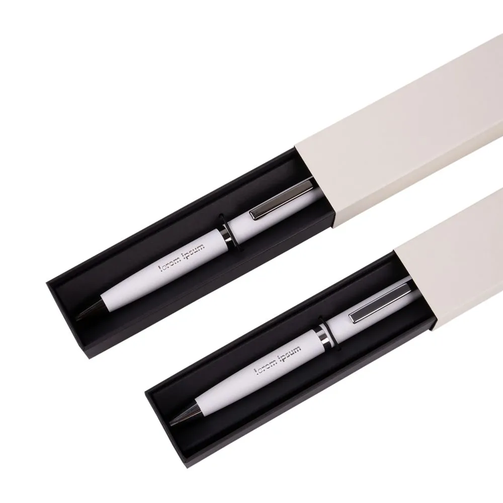 Ручка шариковая Inkish Chrome, белая заказать онлайн с вашим дизайном на заказ в Москве и области