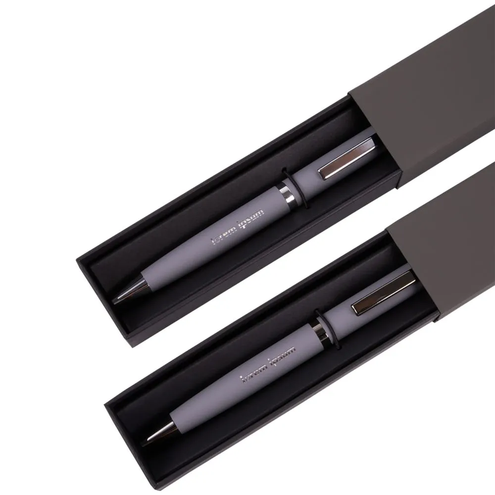 Ручка шариковая Inkish Gunmetal, серая заказать онлайн с вашим дизайном на заказ в Москве и области