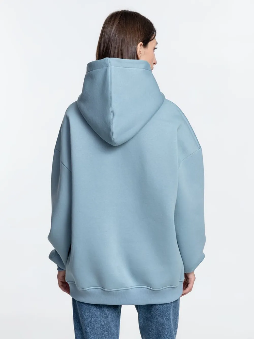 Худи Kulonga Oversize, серо-голубое, размер M/L заказать онлайн с вашим дизайном на заказ в Москве и области