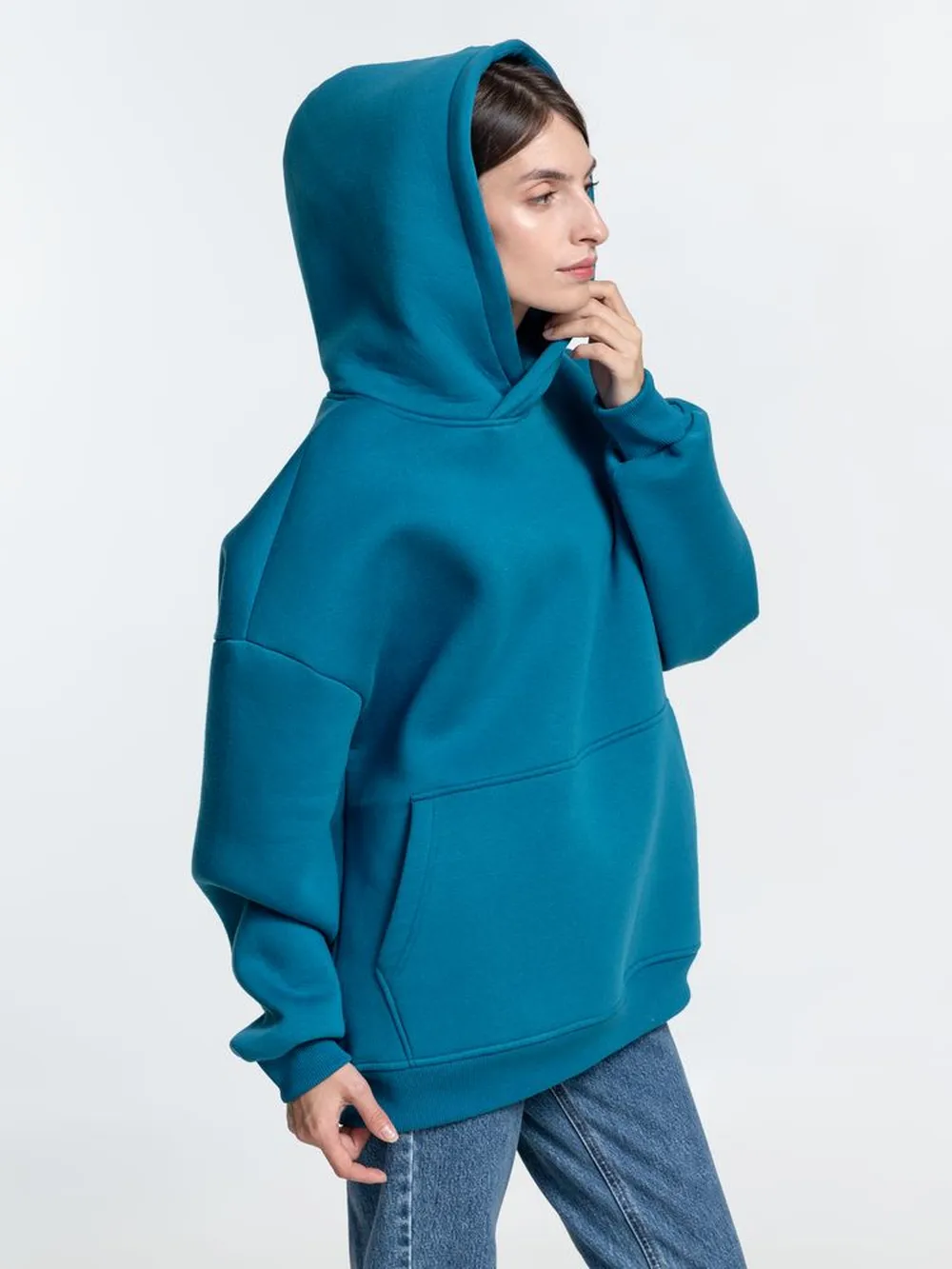 Худи Kulonga Oversize, бирюзовое, размер ХL/ХХL заказать онлайн с вашим дизайном на заказ в Москве и области