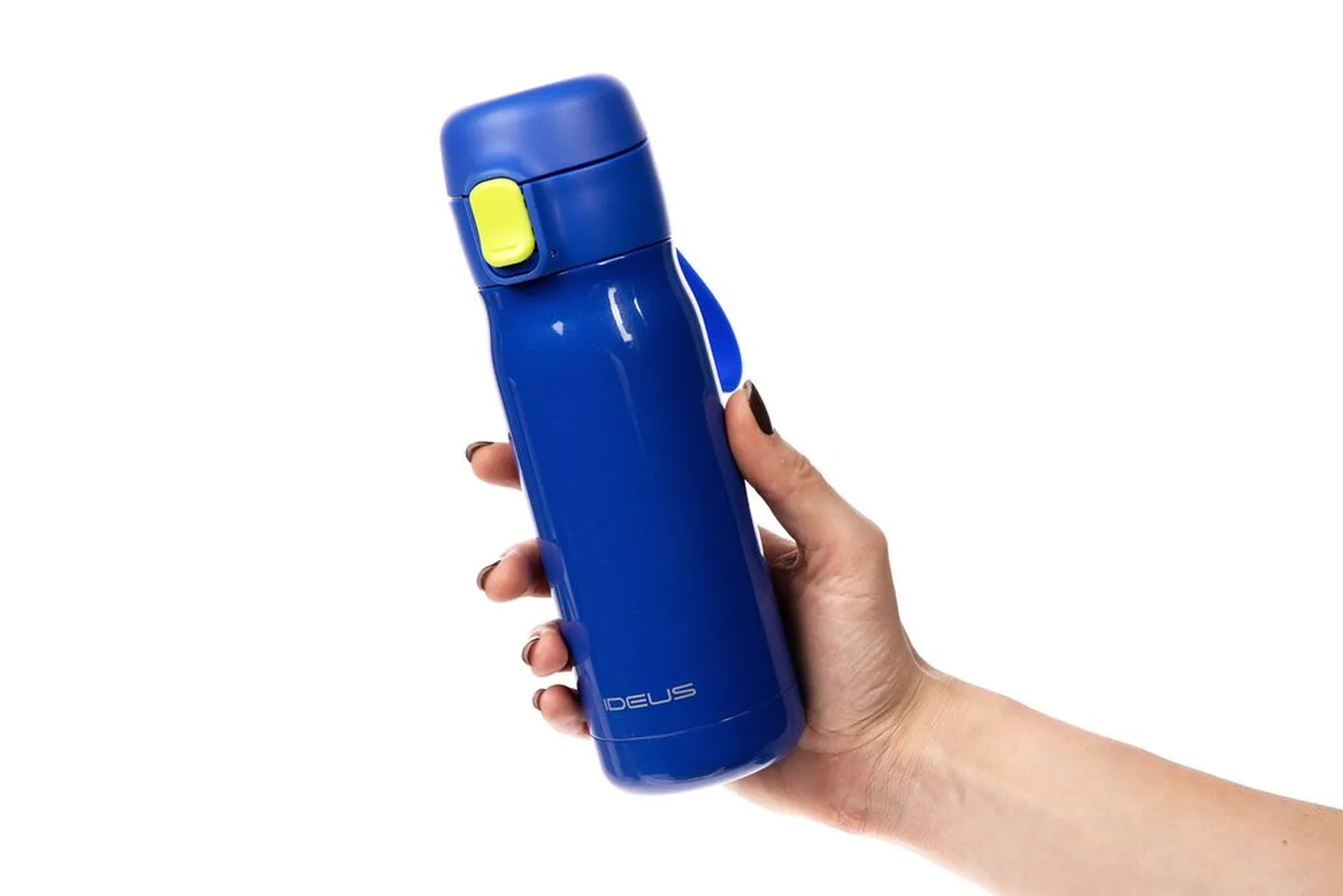 Термобутылка One Touch, синяя заказать онлайн с вашим дизайном на заказ в Москве и области