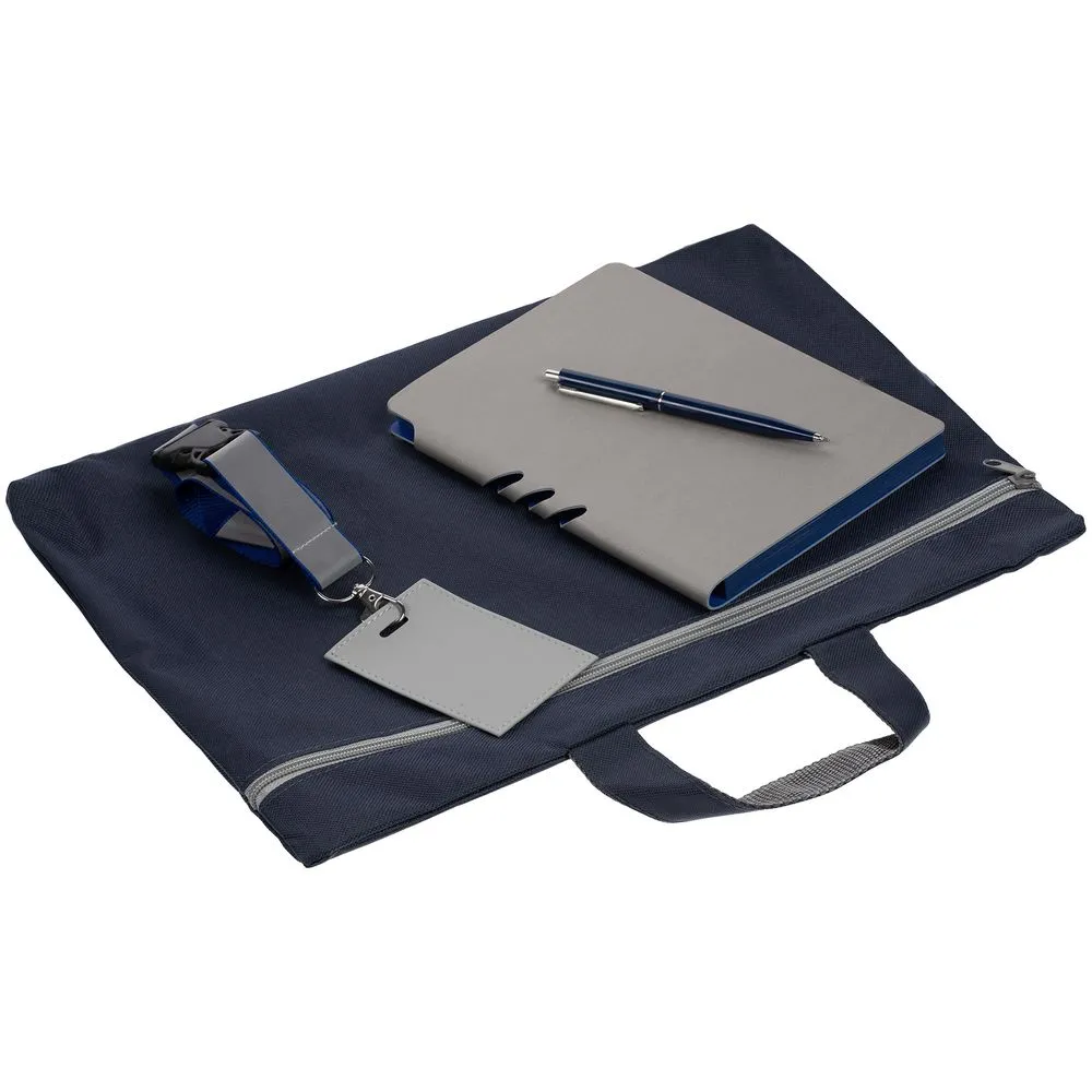 Набор Flexpen Shall Simple, серый с синим заказать онлайн с вашим дизайном на заказ в Москве и области