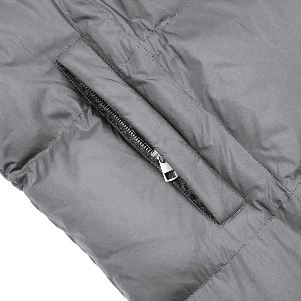 Пуховик унисекс Kapsula, серый заказать онлайн с вашим дизайном на заказ в Москве и области